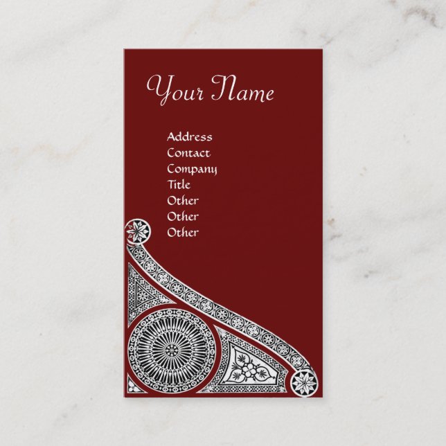 RENAISSANCE ARCHITECT,Architecture,Red Brown White Business Card (Front)