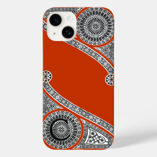 RENAISSANCE ARCHITECT Red Orange Monogram Case-Mate iPhone 14 Case