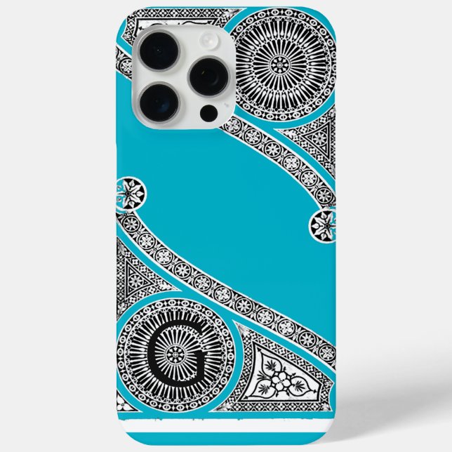 RENAISSANCE ARCHITECT Scruba Blue Monogram Case-Mate iPhone Case (Back)