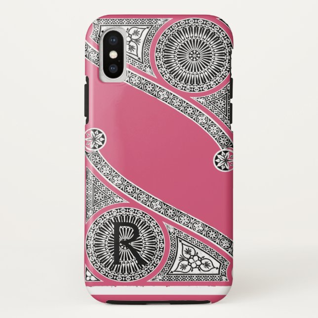 RENAISSANCE ARCHITECT Strawberry Ice Pink Monogram Case-Mate iPhone Case (Back)