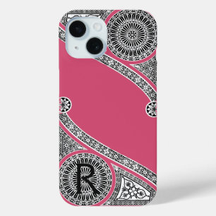 RENAISSANCE ARCHITECT Strawberry Ice Pink Monogram iPhone 15 Case