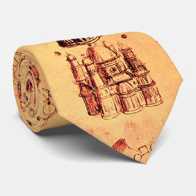 RENAISSANCE ARCHITECTURAL DRAWING by Leonardo  Tie (Rolled)