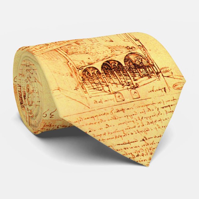 RENAISSANCE ARCHITECTURAL DRAWING by Leonardo  Tie (Rolled)