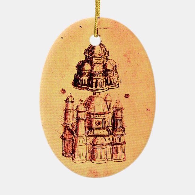RENAISSANCE ARCHITECTURAL PROJECT,ARCHITECT CERAMIC TREE DECORATION (Front)
