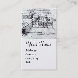 RENAISSANCE ARCHITECTURE,ARCHITECT,ENGINEER, Gold Business Card