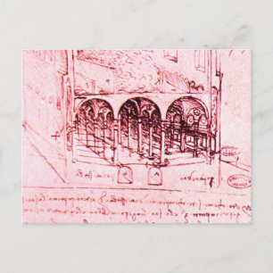 RENAISSANCE ARCHITECTURE ,Pink Postcard