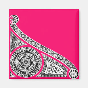 RENAISSANCE ARCHITECTURE STONE DECOR pink Magnet