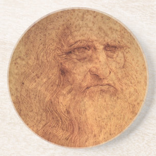 Renaissance Art Self Portrait by Leonardo da Vinci Coaster