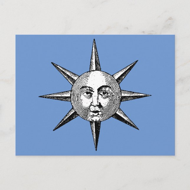 Renaissance Astronomy - Sun Face  Postcard (Front)