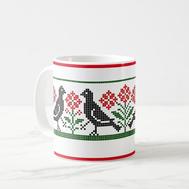 Renaissance Birds and Flowers Coffee Mug (Front Left)