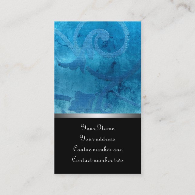 Renaissance blue business card (Front)