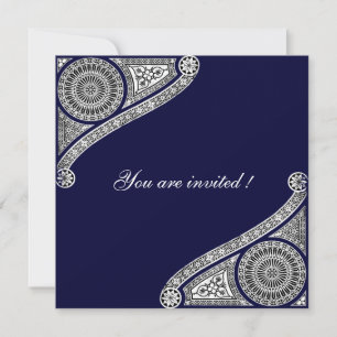 RENAISSANCE ,blue Invitation
