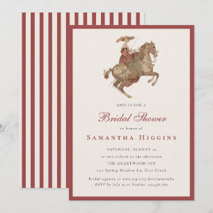 Renaissance Bridal Shower Vintage Horse Equestrian Invitation