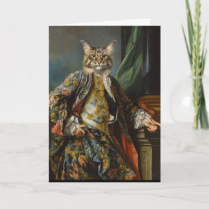 RENAISSANCE CAT IN CLOTHING GREETING CARDS