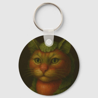 Renaissance Cat Portrait Key Ring