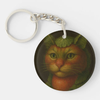 Renaissance Cat Portrait Key Ring