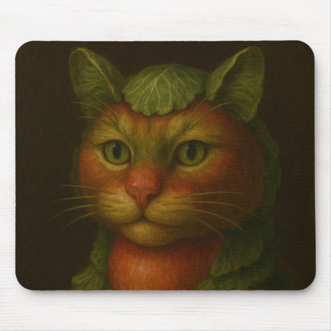 Renaissance Cat Portrait Mouse Mat (Front)