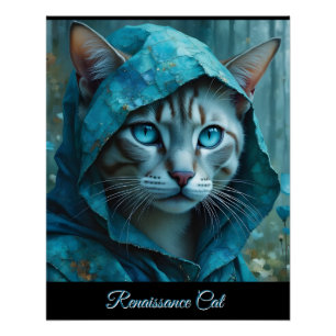 Renaissance Cat Poster