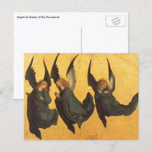 Renaissance Christmas Angels, Master of Housebook Holiday Postcard