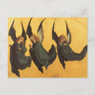 Renaissance Christmas Angels, Master of Housebook Holiday Postcard