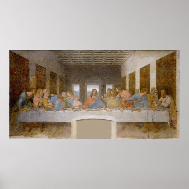 Renaissance Da Vinci painting: "The Last Supper", Poster (Front)