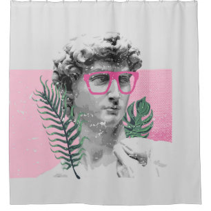 renaissance david sculpture stylish t-shirt and ap shower curtain