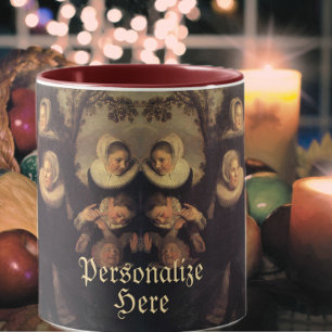 Renaissance family reunion fall portrait painting mug