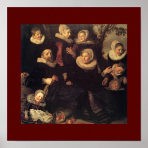 Renaissance family reunion fall portrait painting poster