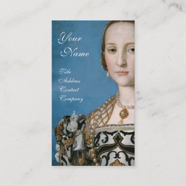RENAISSANCE FASHION JEWELRY COSTUME DESIGNER BUSINESS CARD (Front)