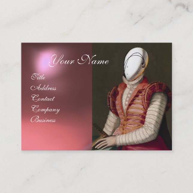 RENAISSANCE FASHION THEATRICAL COSTUME DESIGNER BUSINESS CARD (Front)