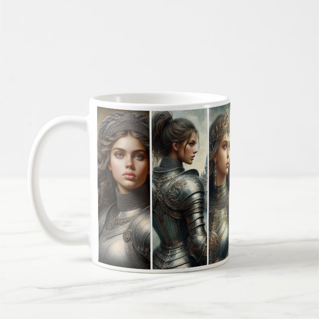 Renaissance female warriors coffee mug (Left)