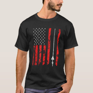 Renaissance Festival American Flag Jousting Lance  T-Shirt