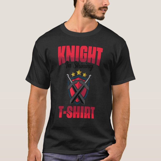 Renaissance Festival Mediaeval Knights Templar Arm T-Shirt (Front)