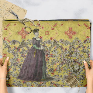  Renaissance Floral Splendour De Tissue Paper