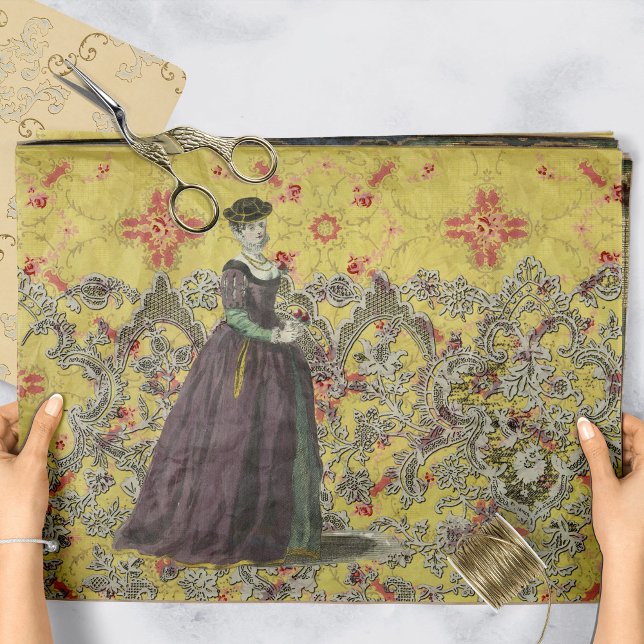  Renaissance Floral Splendour De Tissue Paper (Creator Uploaded)