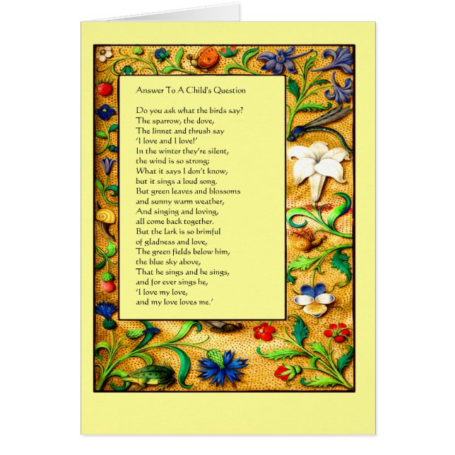 Renaissance Garden - Children's Verse (Front)