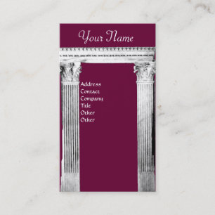RENAISSANCE GATE Antique Architecture Purple Business Card
