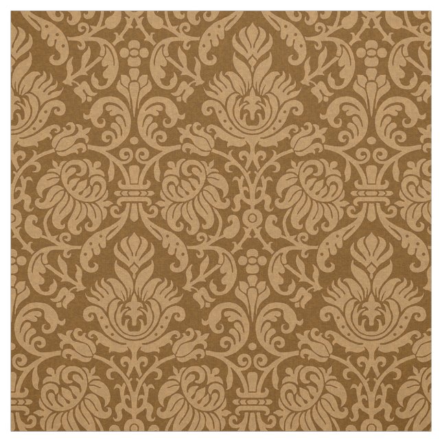 Renaissance Genoese Damask, Burnt Caramel Fabric (Swatch)