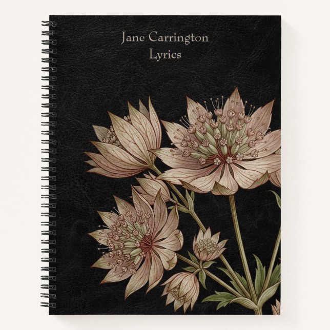 Renaissance Great Masterwort: Vintage Botanical Notebook (Front)