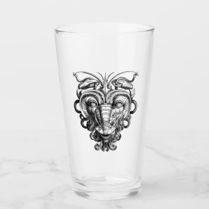 Renaissance Grotesque Gargoyle Face Lobster Man Glass