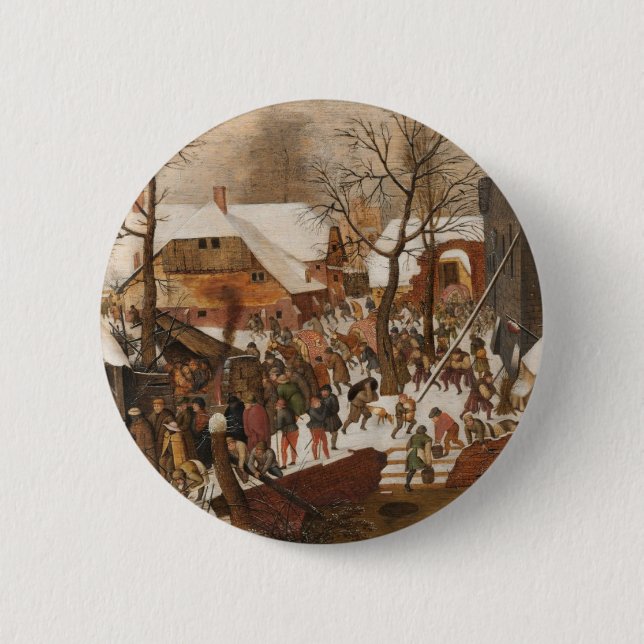 Renaissance Holy Nativity 6 Cm Round Badge (Front)