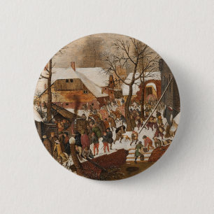 Renaissance Holy Nativity 6 Cm Round Badge