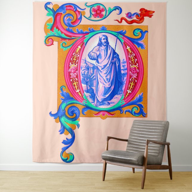 Renaissance Jesus print Tapestry (In Situ)