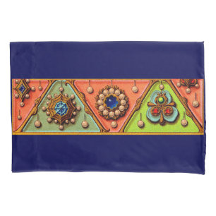 Renaissance jewels print pillowcase