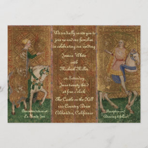 Renaissance Lady and Knight Wedding Invitation