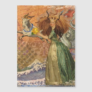 Renaissance Lady Capricorn Fantasy Vintage Zodiac