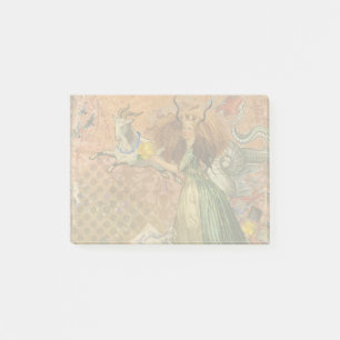 Renaissance Lady Capricorn Fantasy Vintage Zodiac Post-it Notes