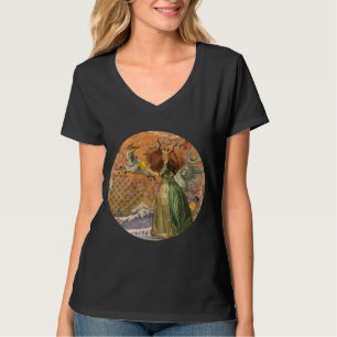 Renaissance Lady Capricorn Fantasy Vintage Zodiac T-Shirt