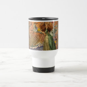 Renaissance Lady Capricorn Fantasy Vintage Zodiac Travel Mug