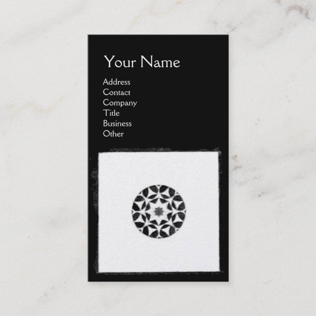 RENAISSANCE Legal Office Attorney Black White Business Card (Front)